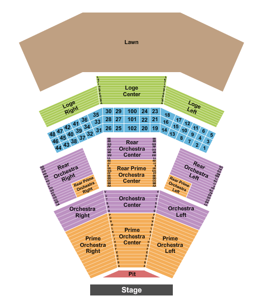 Wolf Trap National Park for the Performing Arts Todo Sonido Seating Chart